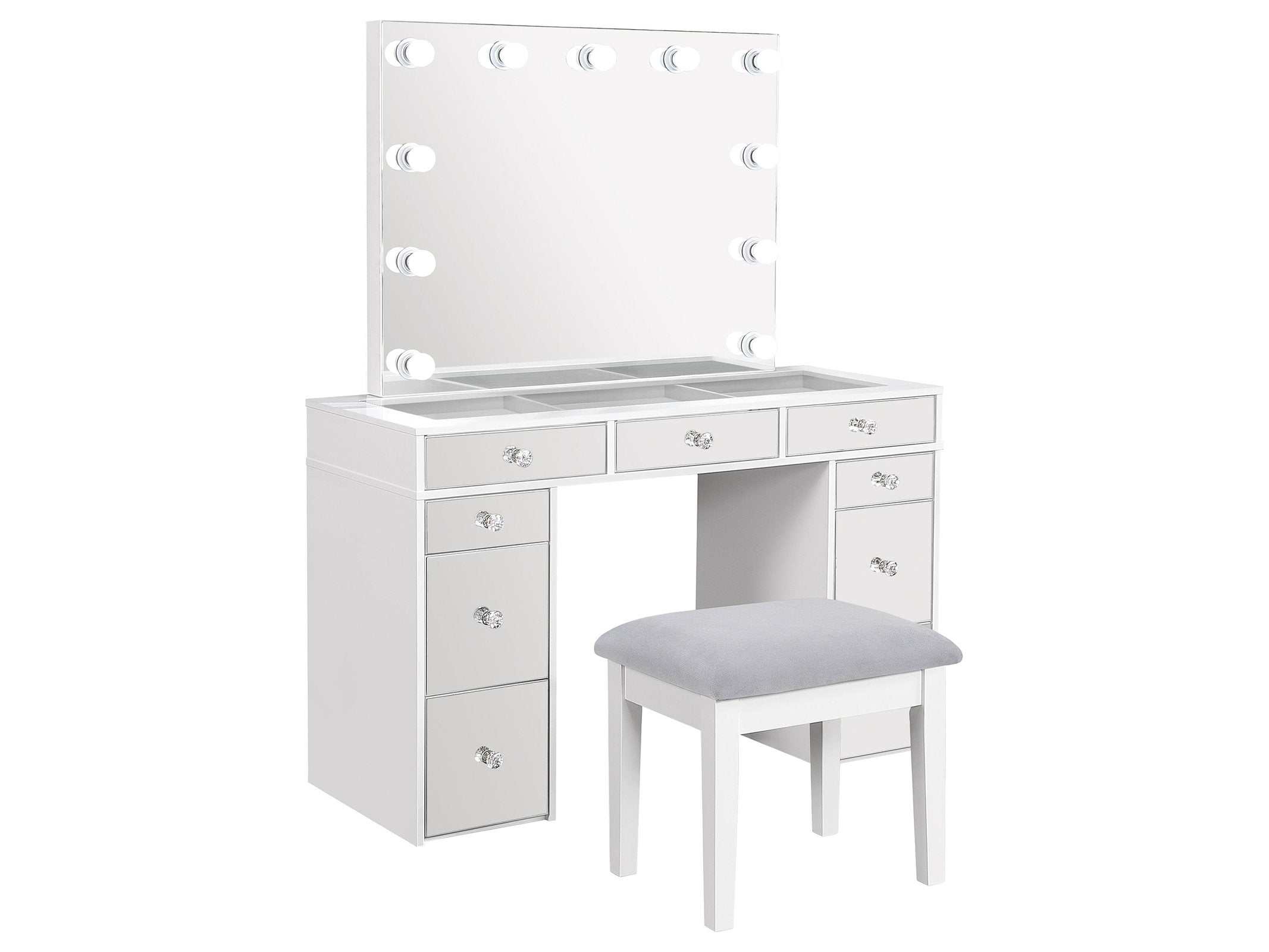Regina Makeup Vanity Table Set with Lighting White