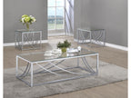 Lille Rectangular Glass Top Coffee Table Chrome