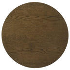 Ottowa 22-Inch Round Wood Side End Table with Shelf Brown