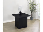 Max Square Engineered Laminate End Side Table Black