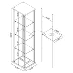 Bellatrix 3-shelf Clear Glass Curio Cabinet Mango