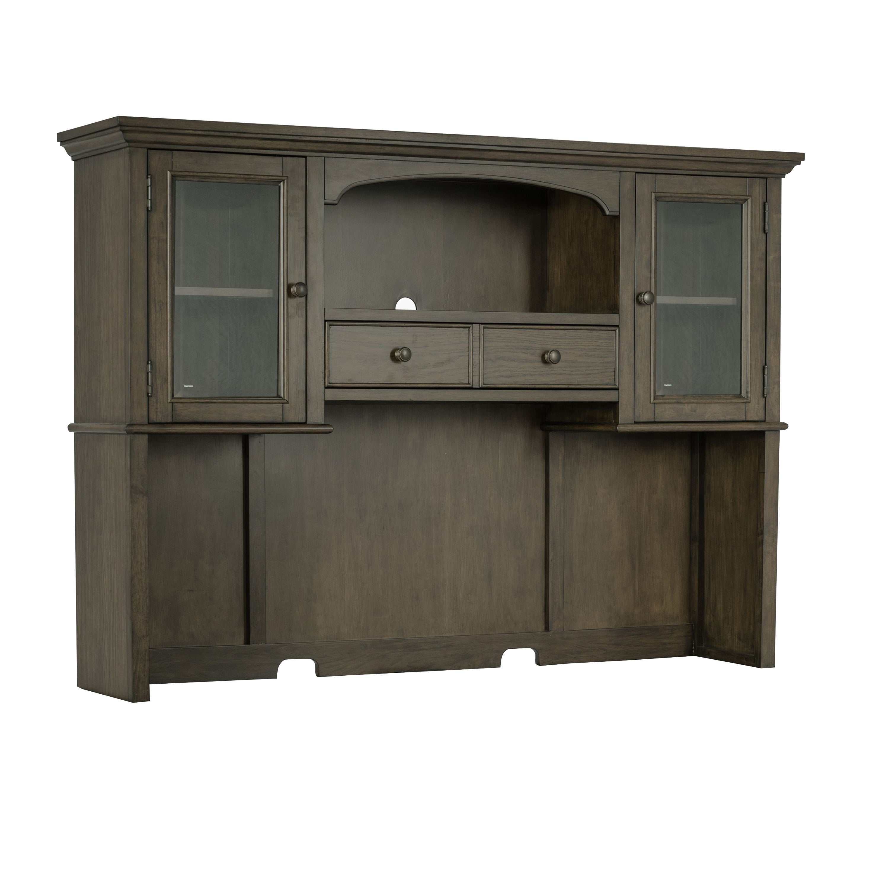 Hartshill 66-inch 5-drawer Credenza with Hutch Burnished Oak