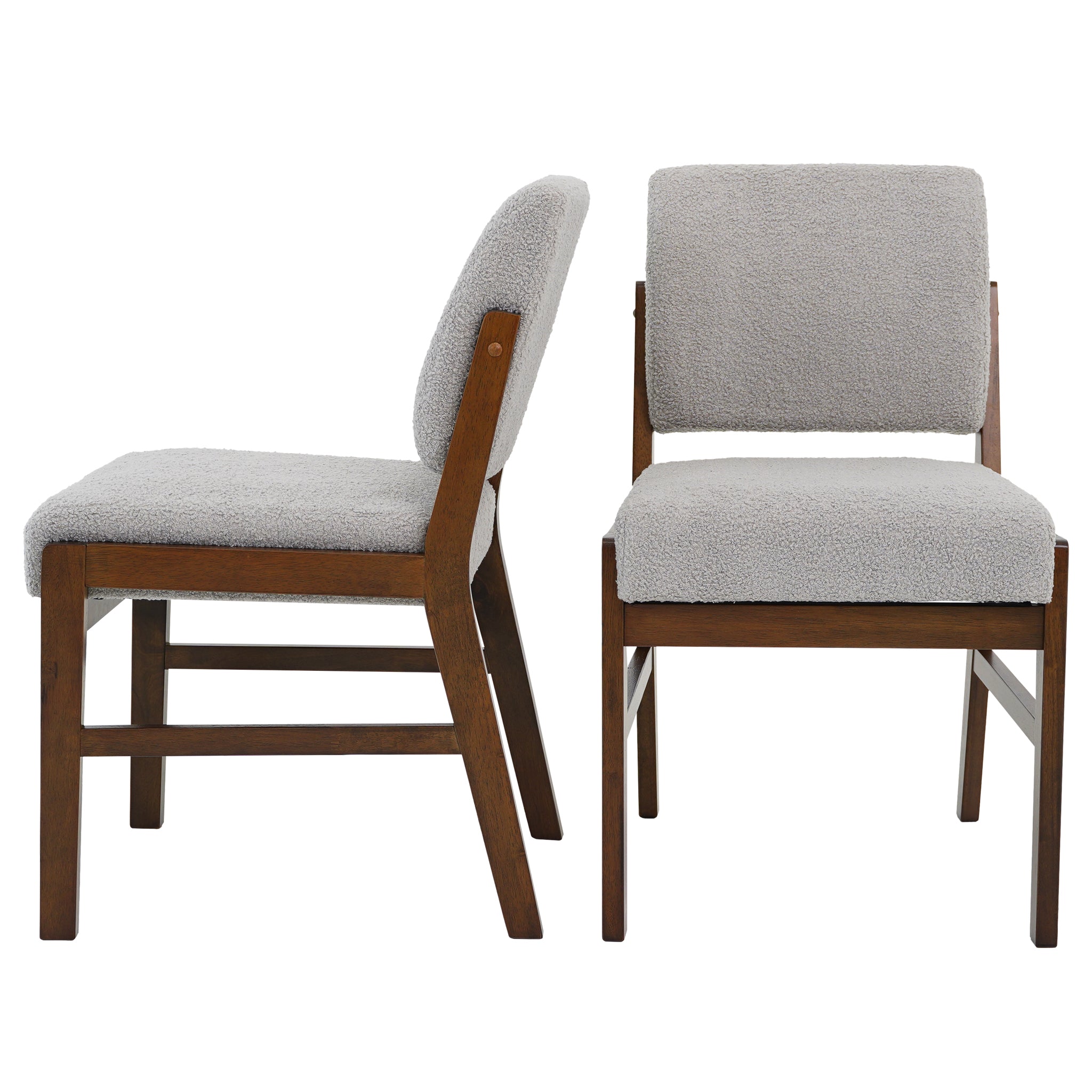 Caldwell Light Grey Boucle Dining Chair - Set of 2