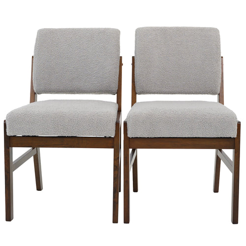 Caldwell Light Grey Boucle Dining Chair - Set of 2