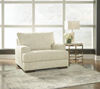 Caretti parchment oversized chair in a styled room