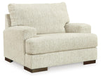 Caretti parchment oversized chair on a clean white background