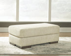 Caretti parchment ottoman in a styled room