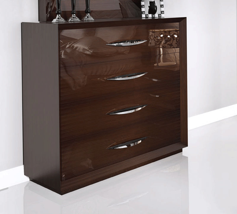 ESF Furniture - Carmen Single Dresser in Walnut - CARMENSDRESSERWALNUT
