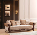 Galaxy Home Carmen Sleeper Sofa in Beige