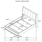 Granada Upholstered Eastern King Panel Bed Natural Pine