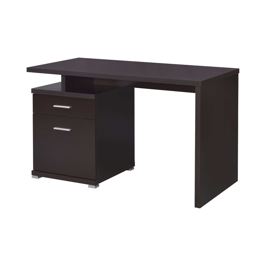 Irving 47-inch 2-drawer Office Computer Desk Cappuccino