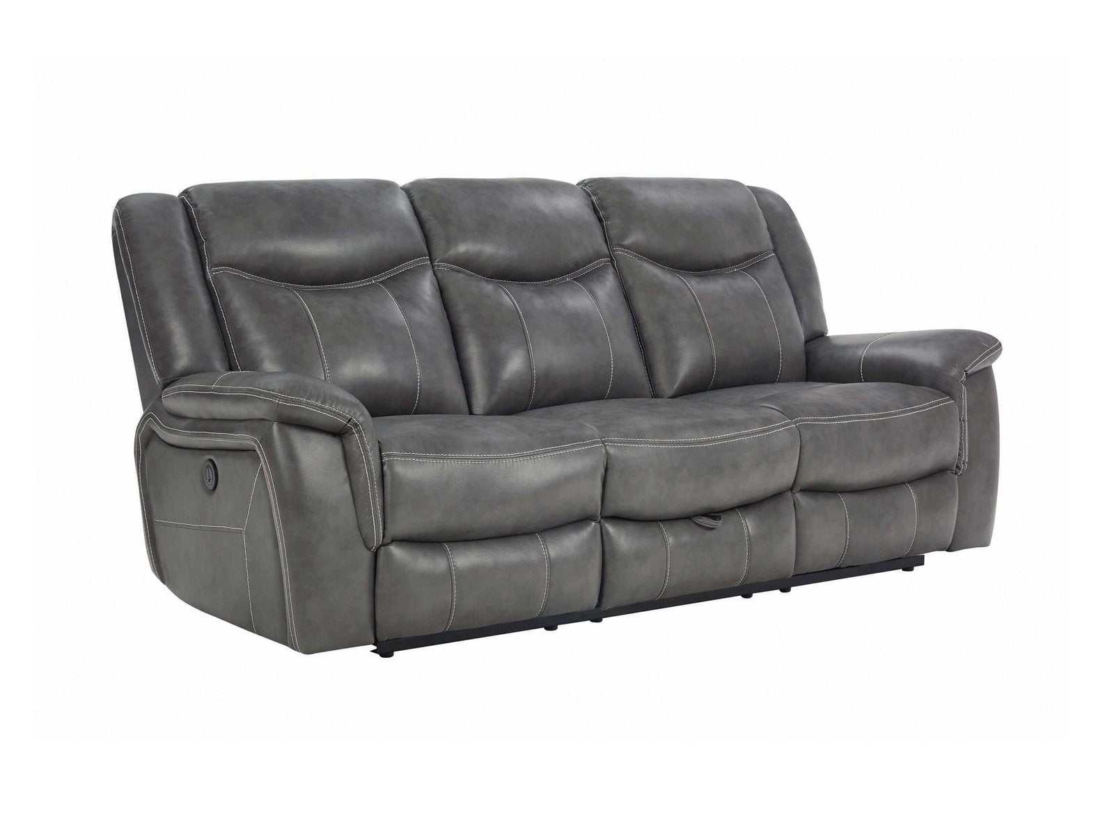 Conrad Upholstered Padded Arm Motion Sofa Grey
