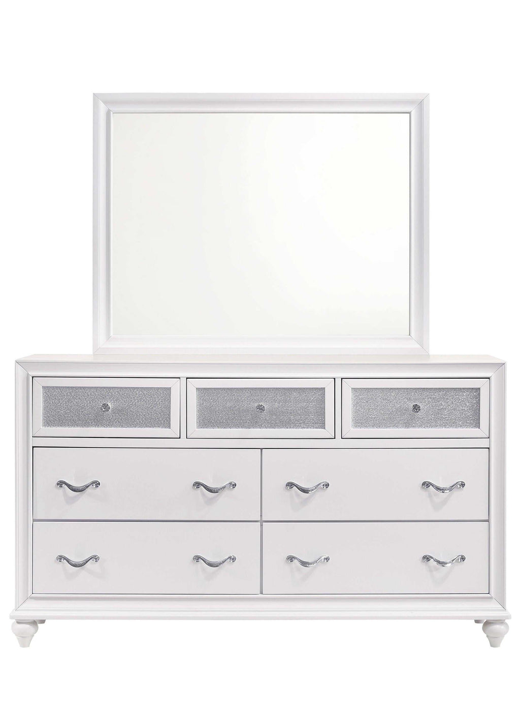 Barzini 5-piece California King Bedroom Set White