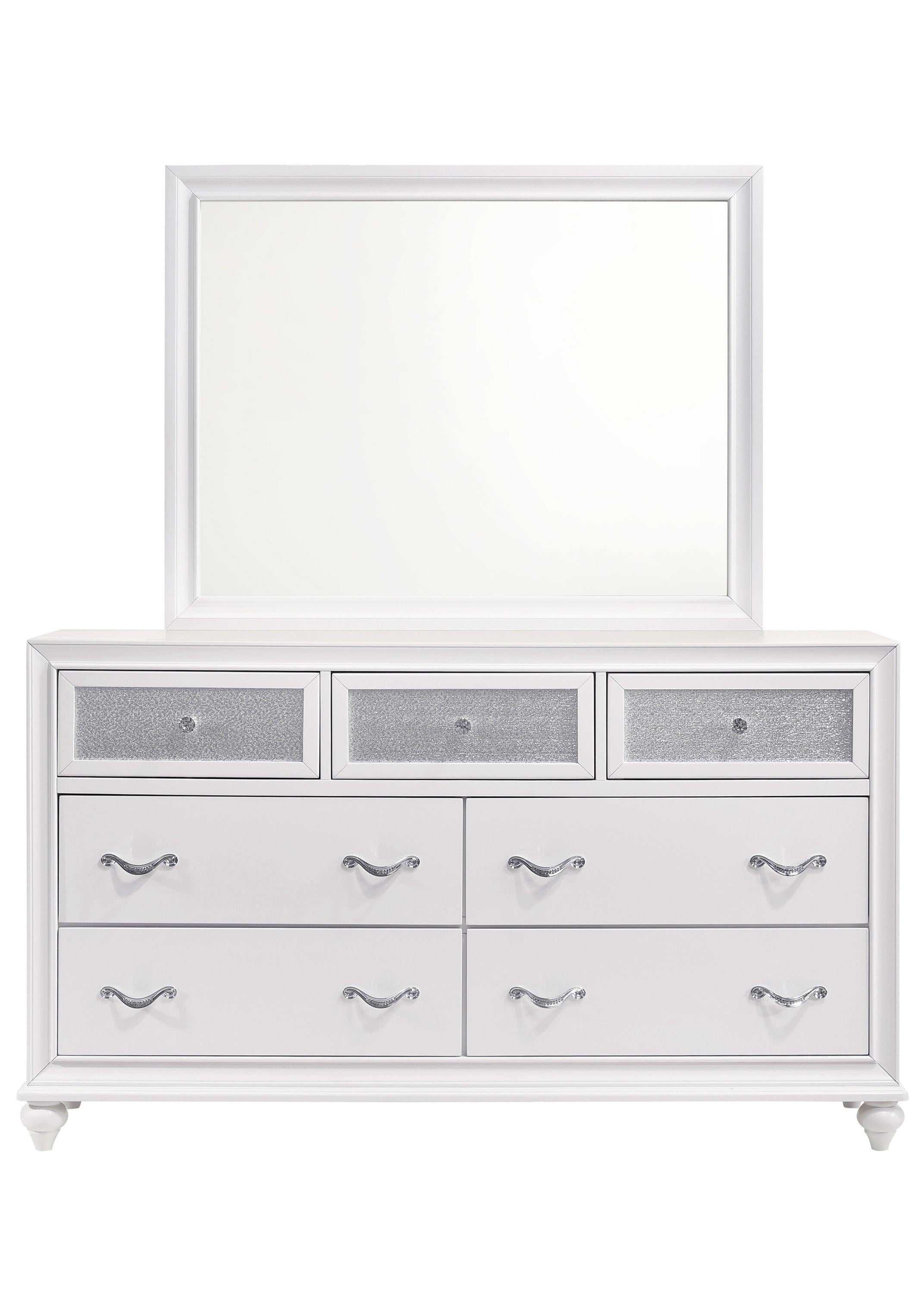 Barzini 5-piece California King Bedroom Set White