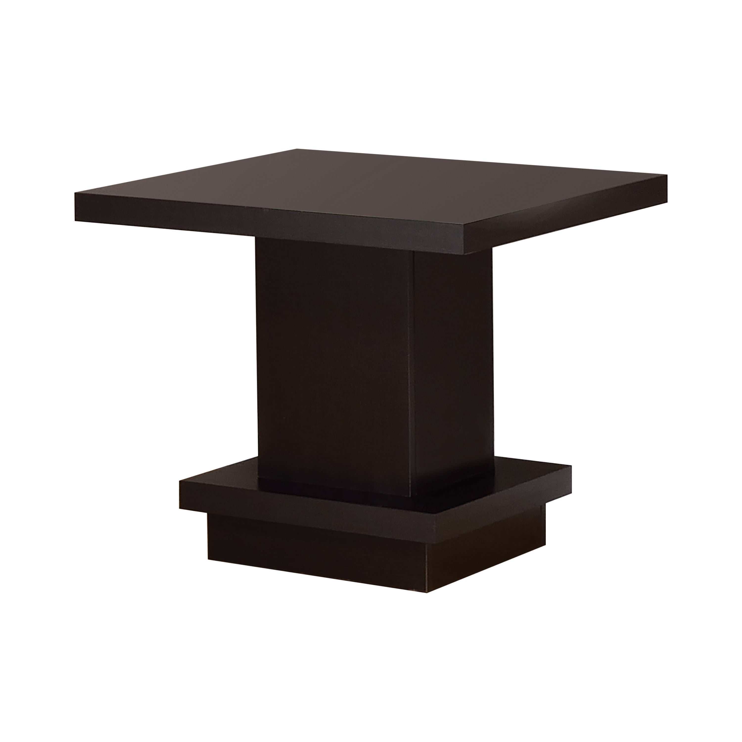 Reston Square Engineered Wood Side End Table Cappuccino