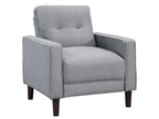 Bowen Upholstered Track Arm Tufted Accent Chair Grey
