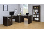 Skylar 71-inch 5-shelf Bookcase with Drawer Cappuccino