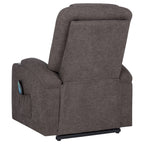 Louie Chenille Upholstered Power Lift Massage Chair Grey