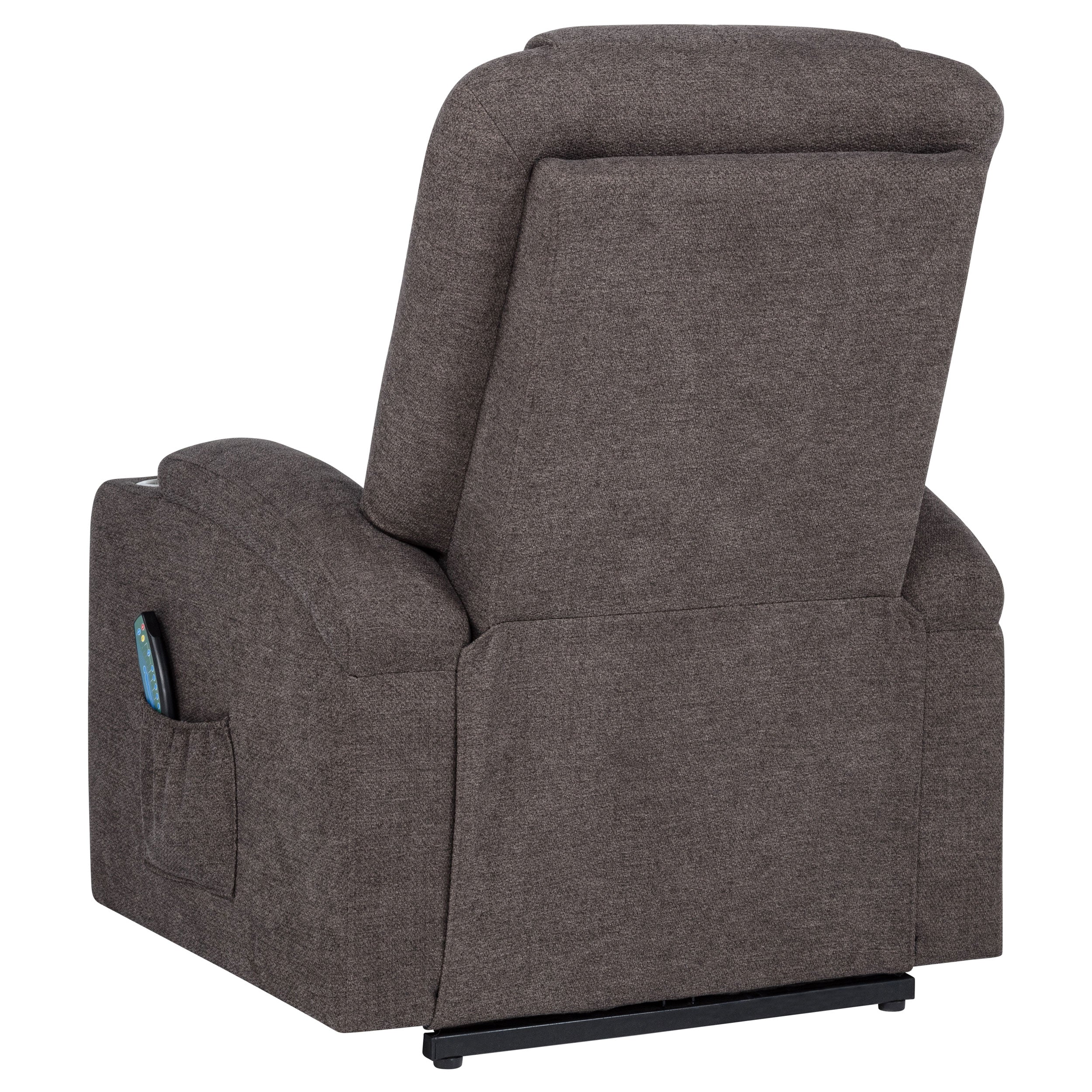 Louie Chenille Upholstered Power Lift Massage Chair Grey