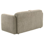 Dorset Fabric Upholstered Round Track Arm Loveseat White