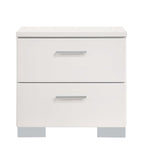 Felicity 2-drawer Nightstand White High Gloss