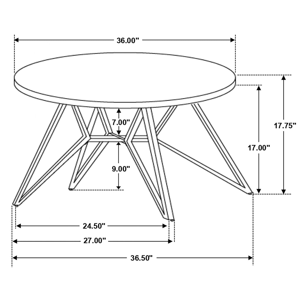 Hadi Round SmartTop Coffee Table Cement and Gunmetal