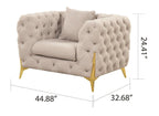 Galaxy Home Contempo Chair in Light Gray