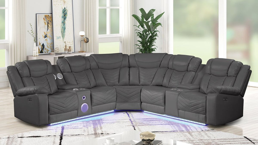 Galaxy Home Challenger Reversible Sectional Gray