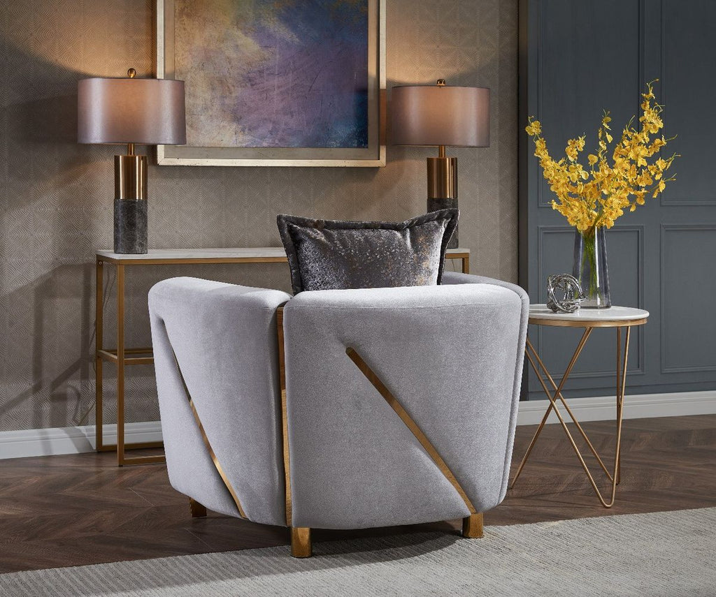 Galaxy Home Chanelle Chair in Gray