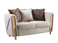 Galaxy Home Chanelle Loveseat in Cream