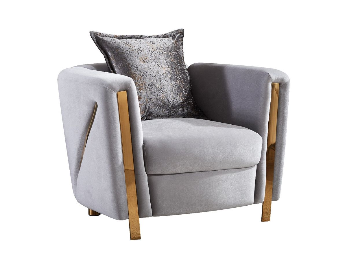 Galaxy Home Chanelle Chair in Gray