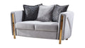 Galaxy Home Chanelle Loveseat in Gray