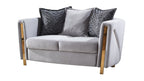 Galaxy Home Chanelle Loveseat in Gray
