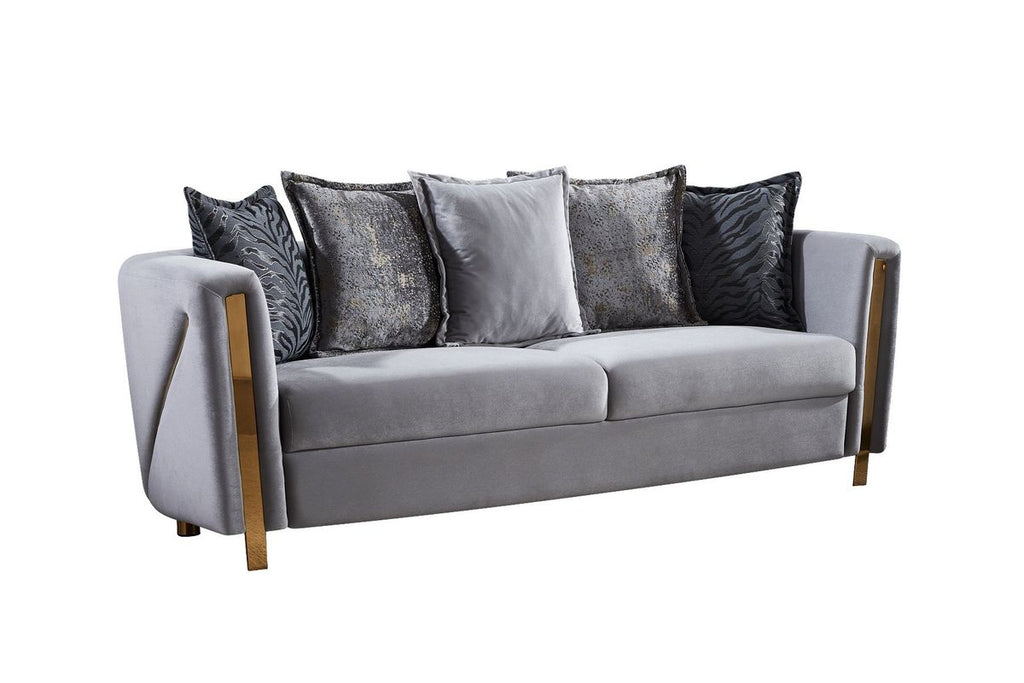 Galaxy Home Chanelle Sofa in Gray