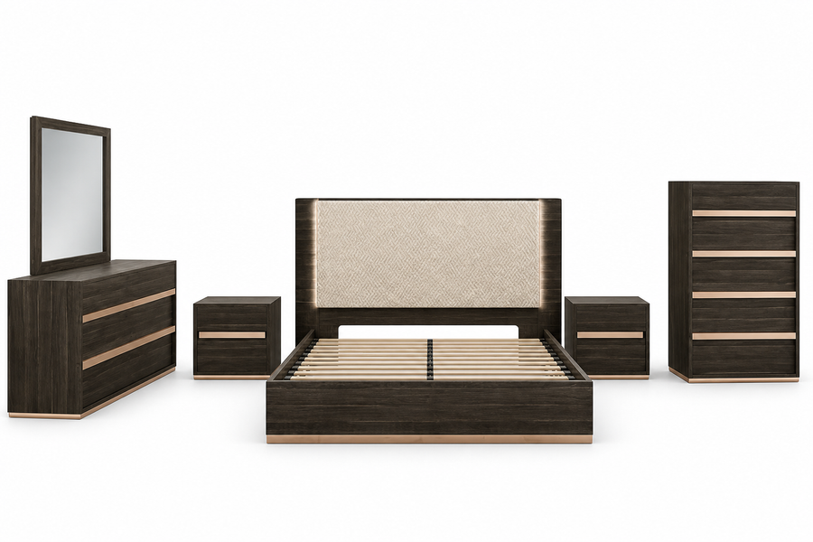 Christine Oak Italian Bedroom Set
