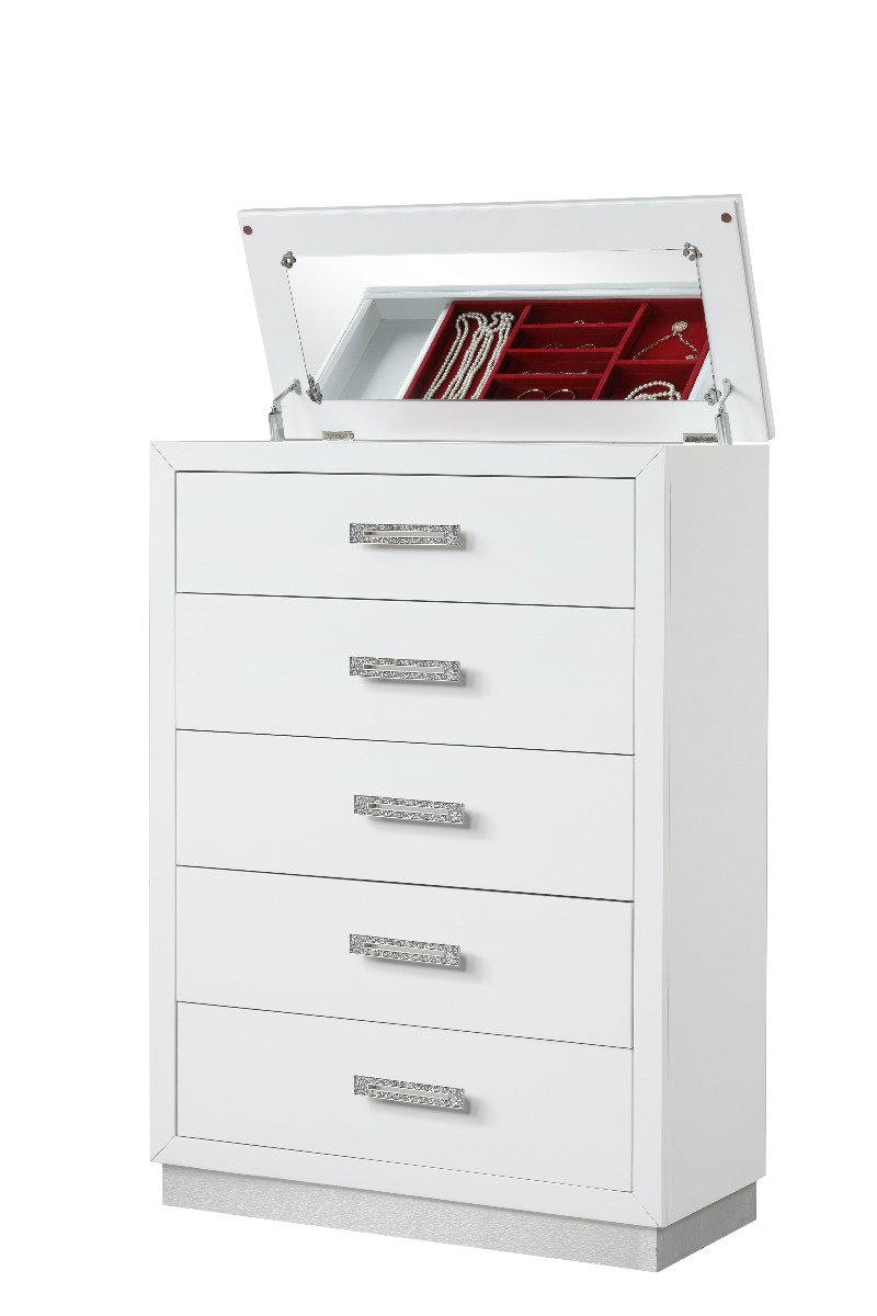 Galaxy Home Coco Chest in Milky White