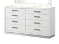 Galaxy Home Coco 8 Drawer Dresser in Milky White