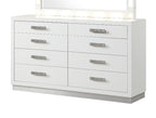 Galaxy Home Coco 8 Drawer Dresser in Milky White