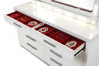 Galaxy Home Coco 8 Drawer Dresser in Milky White