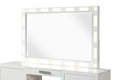 Galaxy Home Coco Solid Wood Mirror Milky White