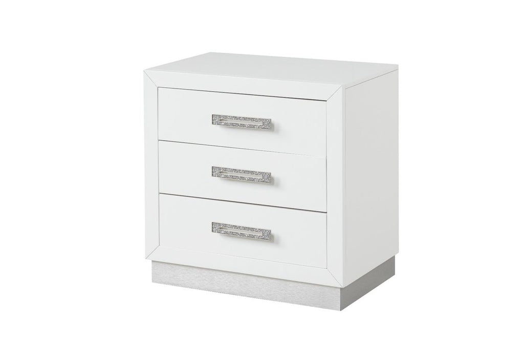Galaxy Home Coco Nightstand in Milky White