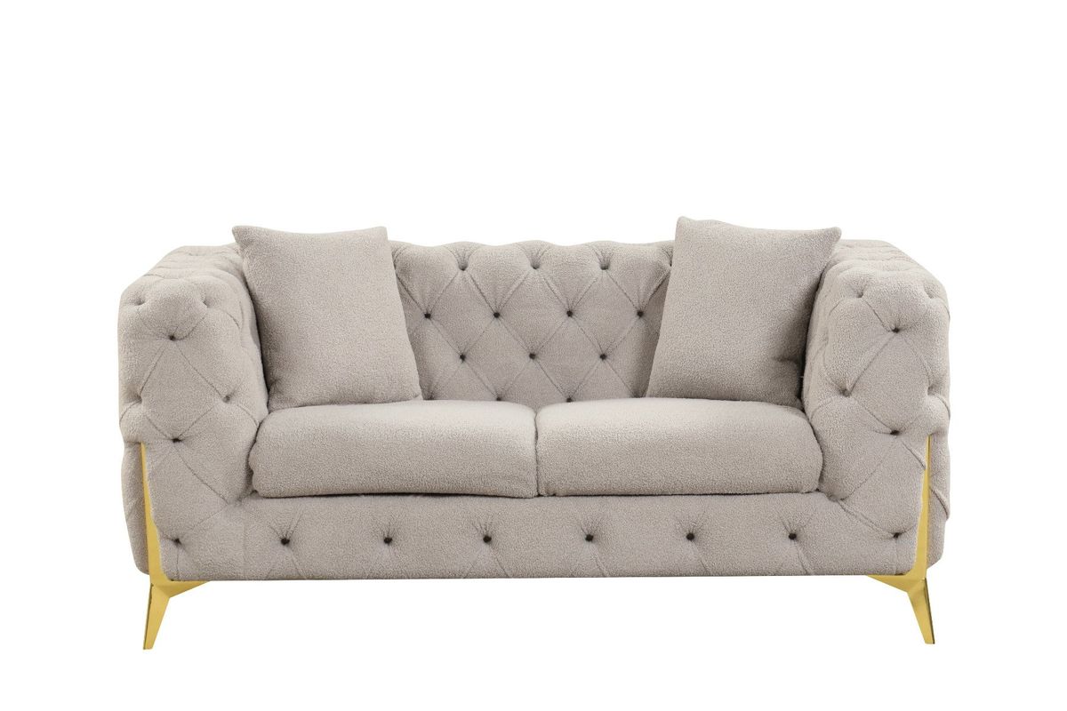 Galaxy Home Contempo Loveseat in Grey