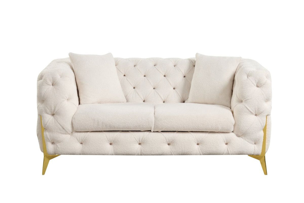 Galaxy Home Contempo Loveseat in Beige