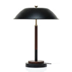 Cosmiclume Black Umbrella Shaped Table Lamp - Walnut - Bronze