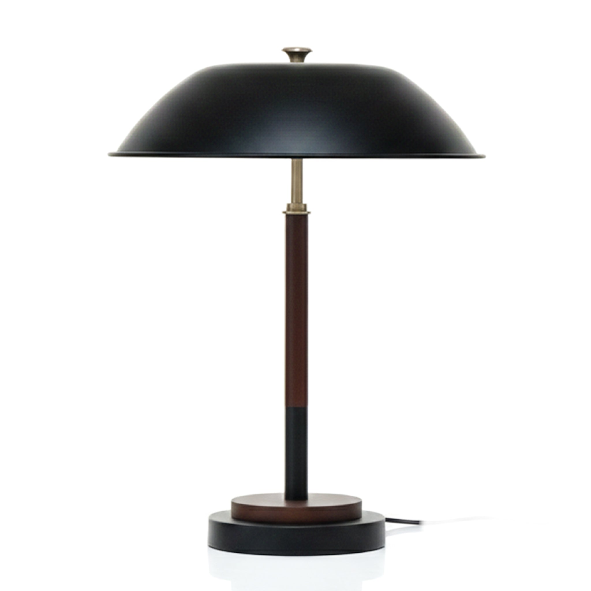 Cosmiclume Black Umbrella Shaped Table Lamp - Walnut - Bronze