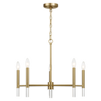 Courtyard Five Light Golden Brass Candle Light Chandelier
