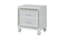 Galaxy Home Crystal Nightstand in White