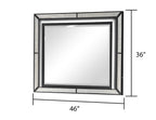 Galaxy Home Crystal Mirror in Black