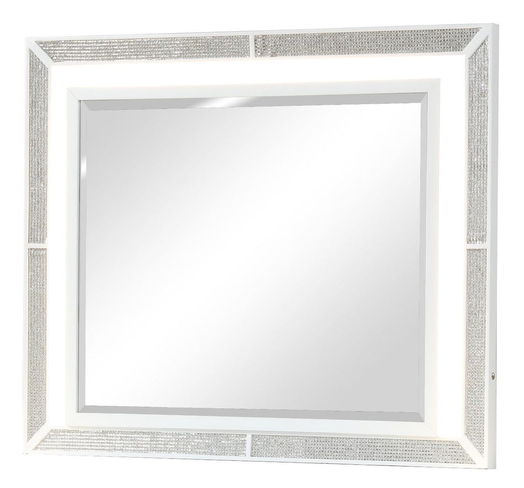 Galaxy Home Crystal Mirror in Black