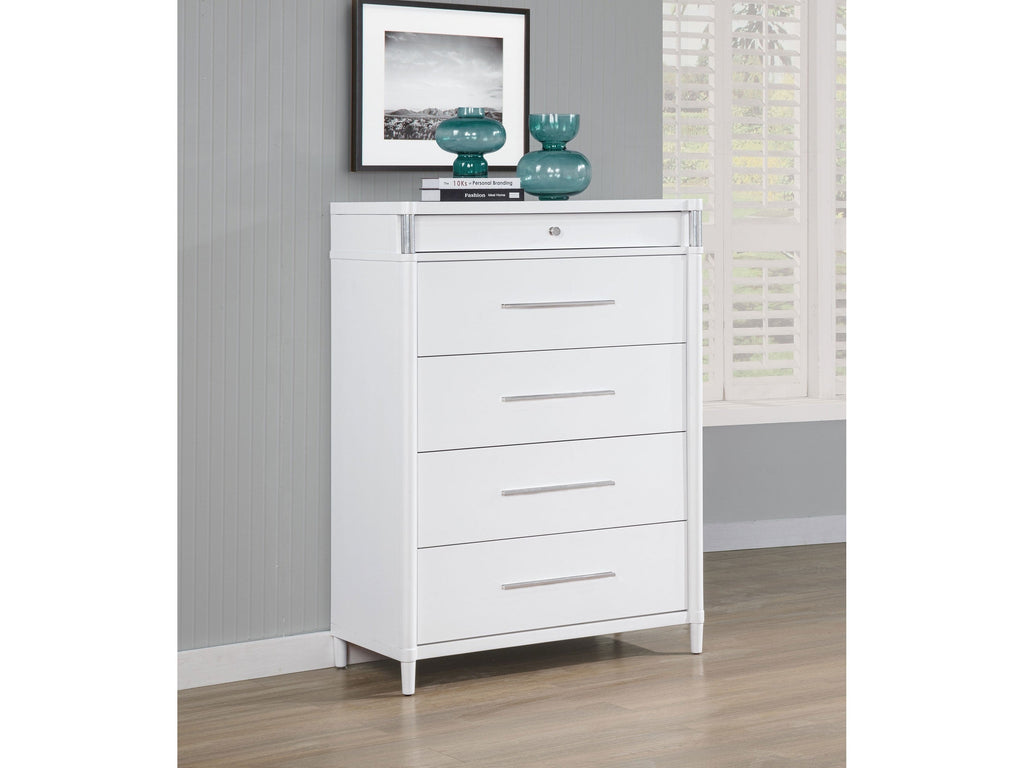 Gracemont 5-drawer Bedroom Chest of Drawers White